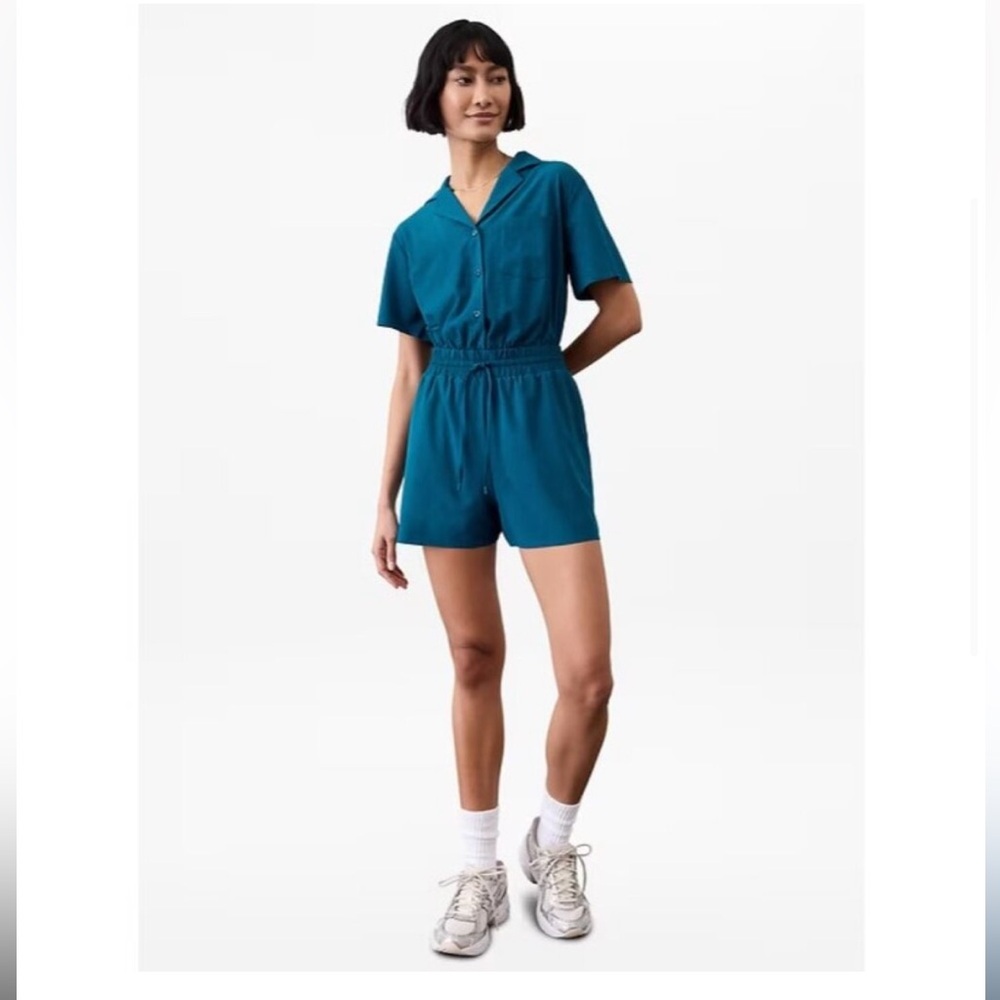 Athleta XLT (tall) Avenue Romper Coastal Teal